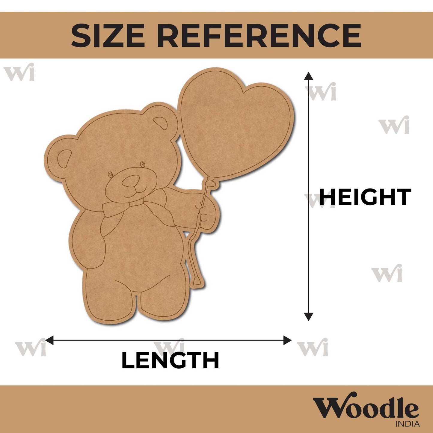 Teddy Bear Pre Marked MDF Design 13
