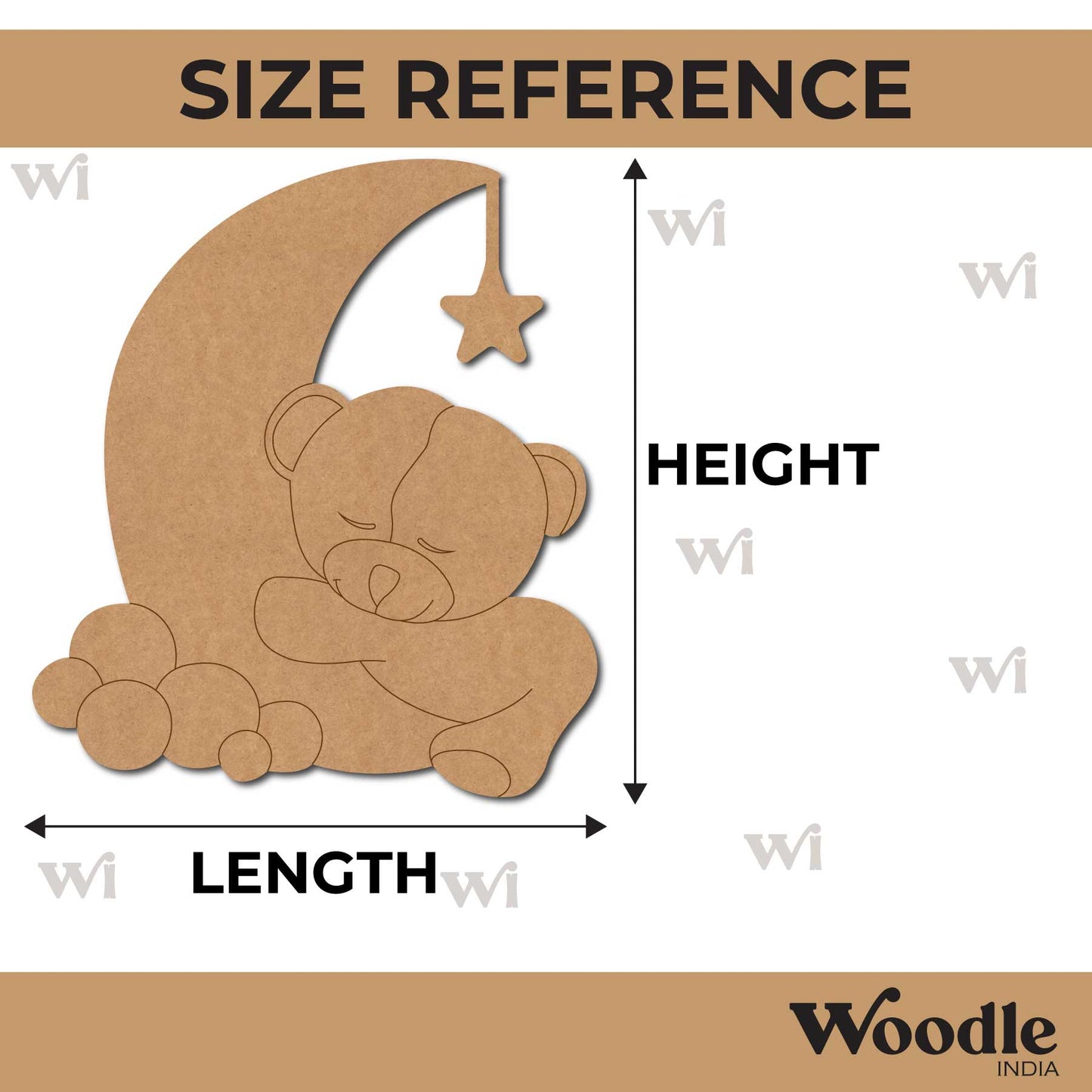 Teddy Bear Pre Marked MDF Design 14