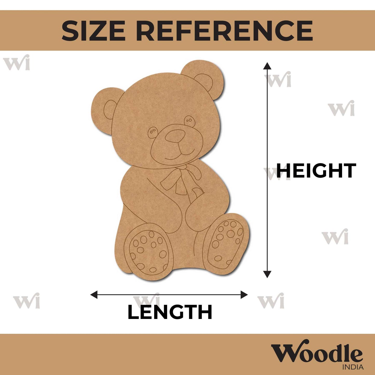 Teddy Bear Pre Marked MDF Design 15