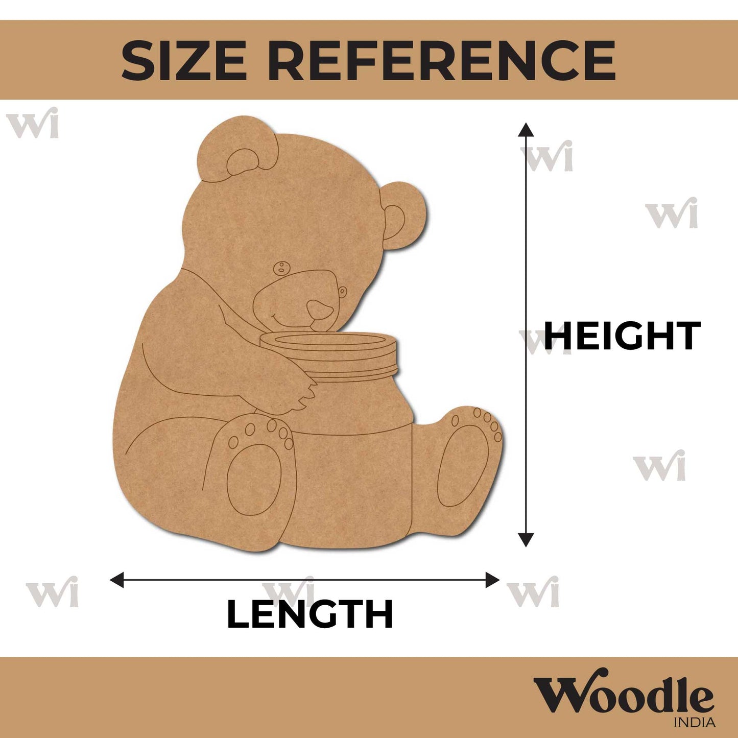 Teddy Bear Pre Marked MDF Design 16