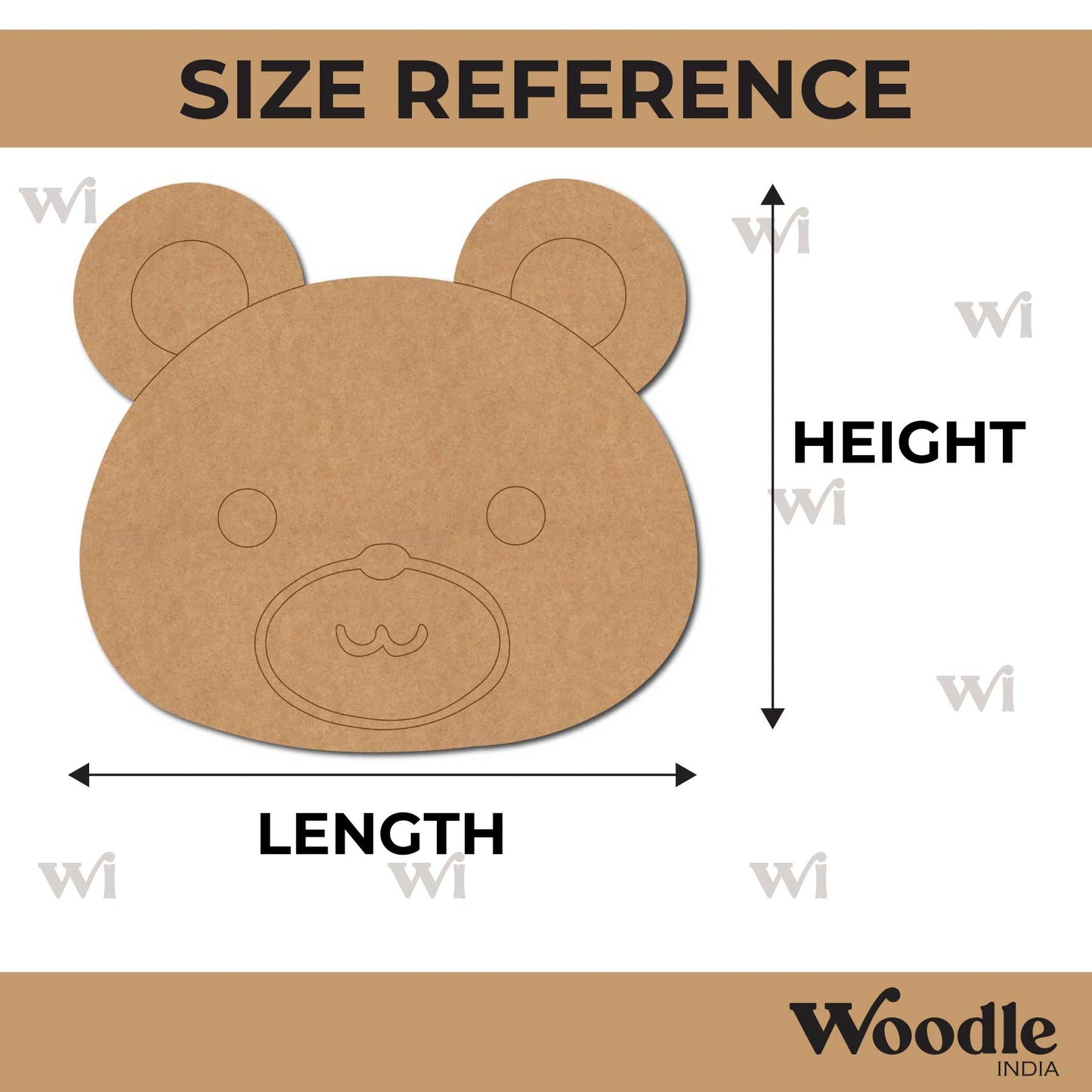 Teddy Bear Pre Marked MDF Design 18