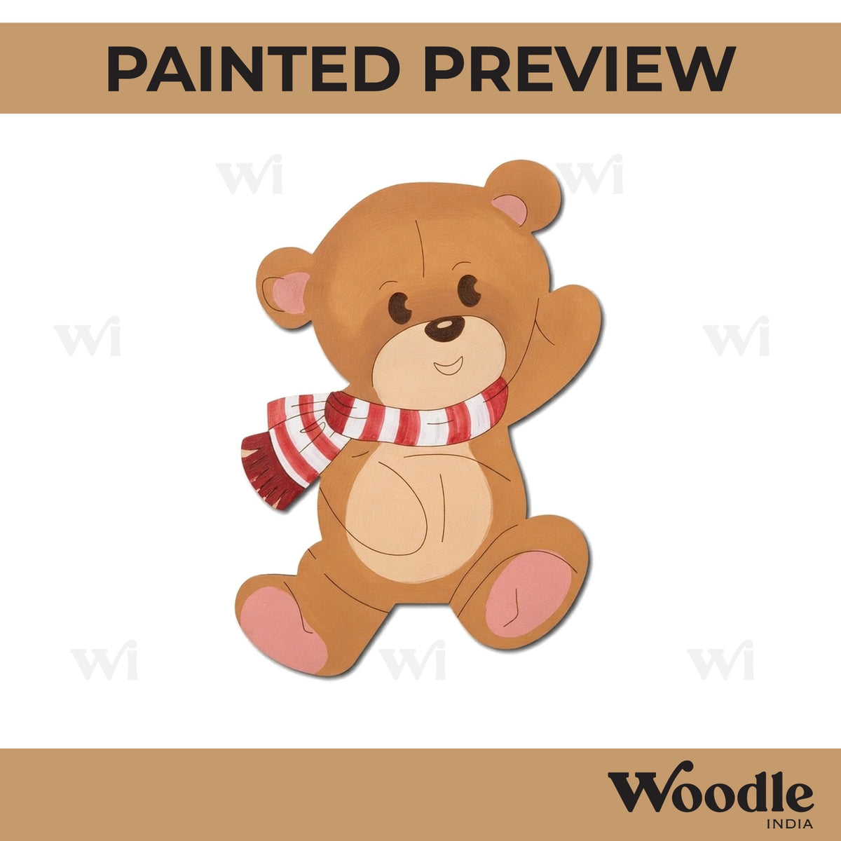 Teddy Bear Pre Marked MDF Design 17