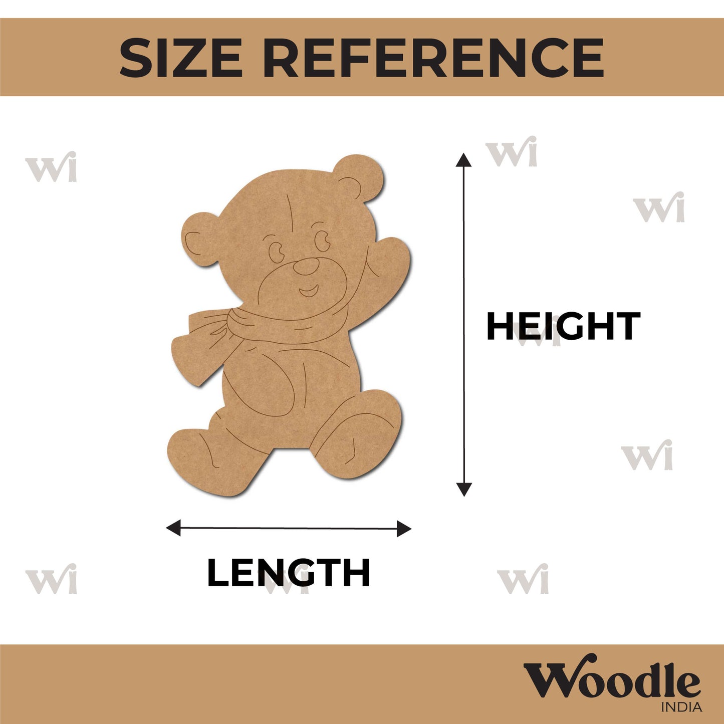 Teddy Bear Pre Marked MDF Design 17