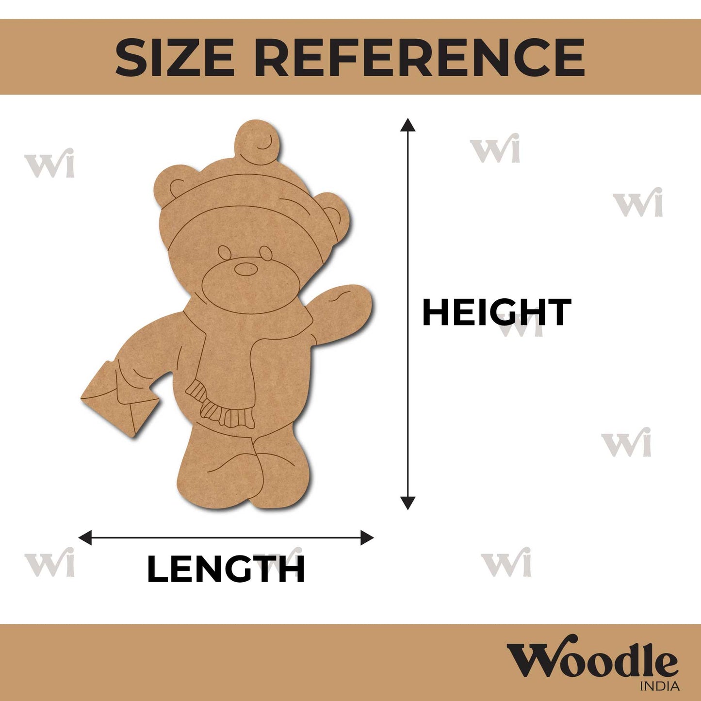 Teddy Bear Pre Marked MDF Design 18