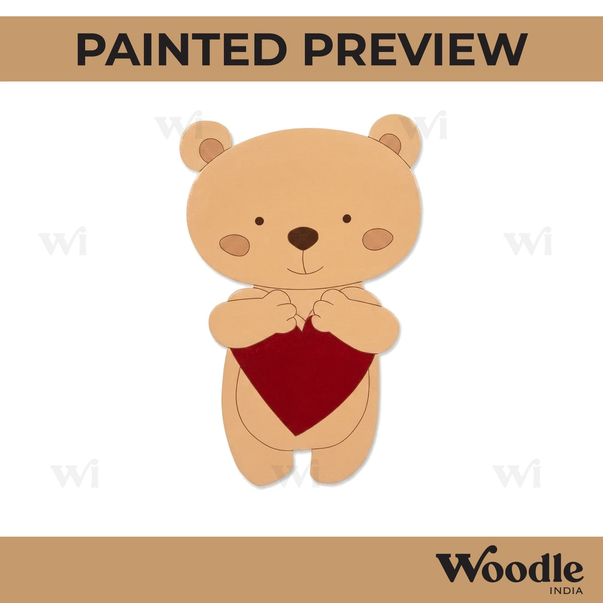 Teddy Bear Pre Marked MDF Design 2