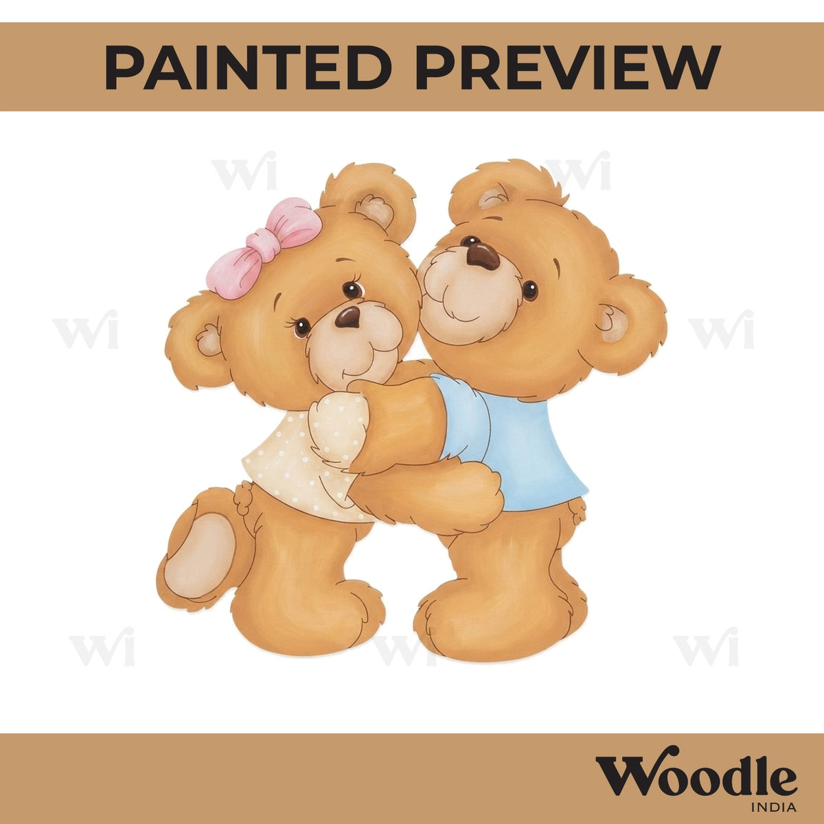 Teddy Bear Pre Marked MDF Design 4