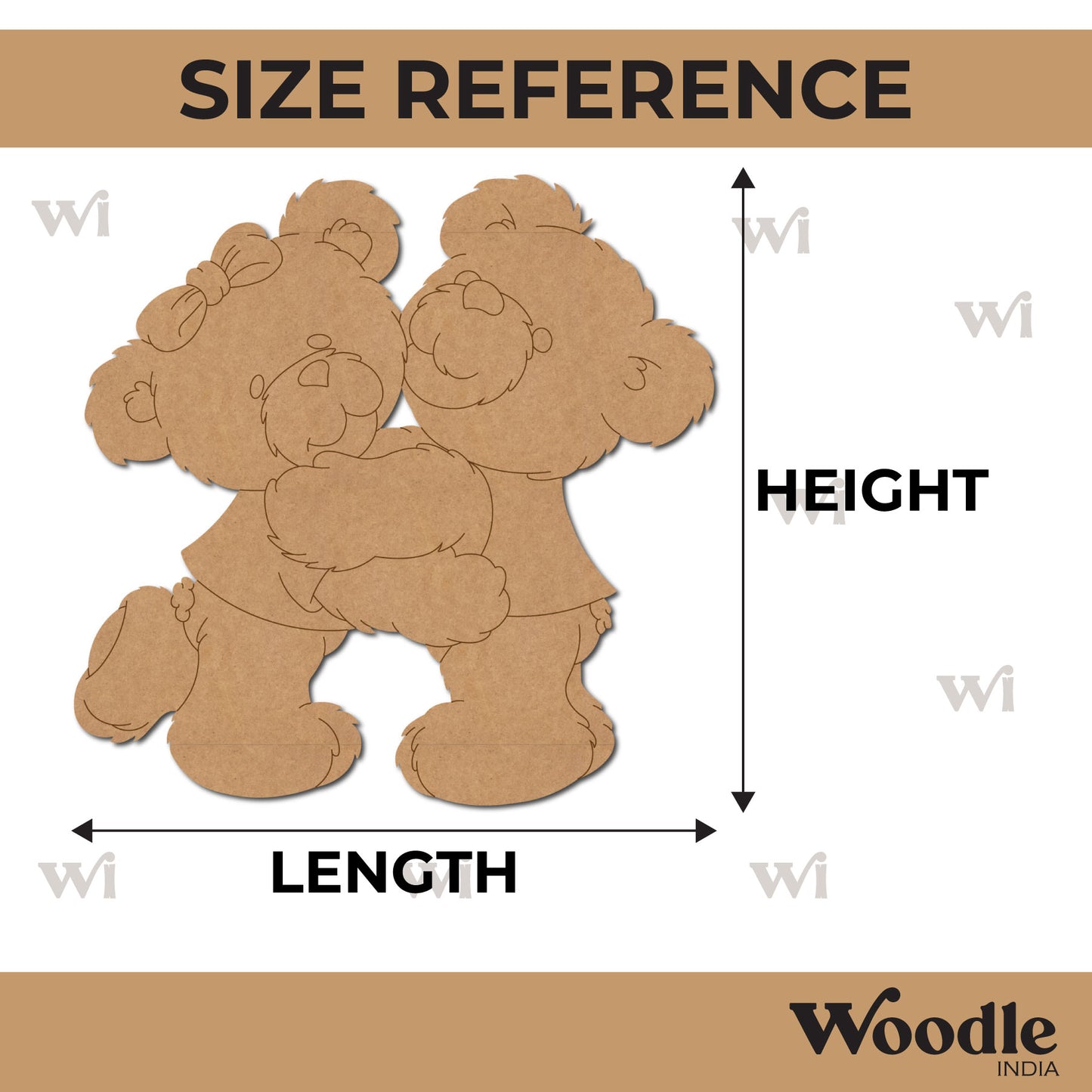 Teddy Bear Pre Marked MDF Design 4