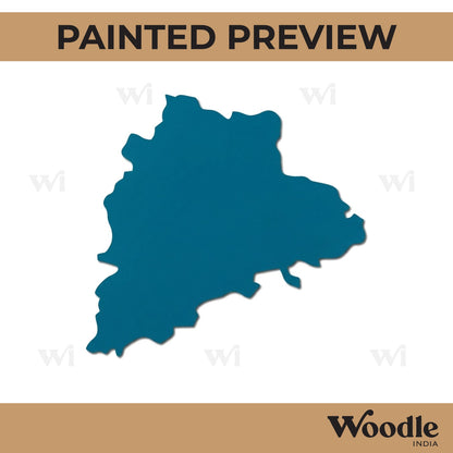 Telangana Map Cutout MDF Design 1