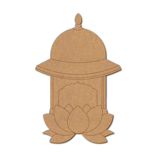Temple Jharokha Lotus Pre Marked MDF Design 1