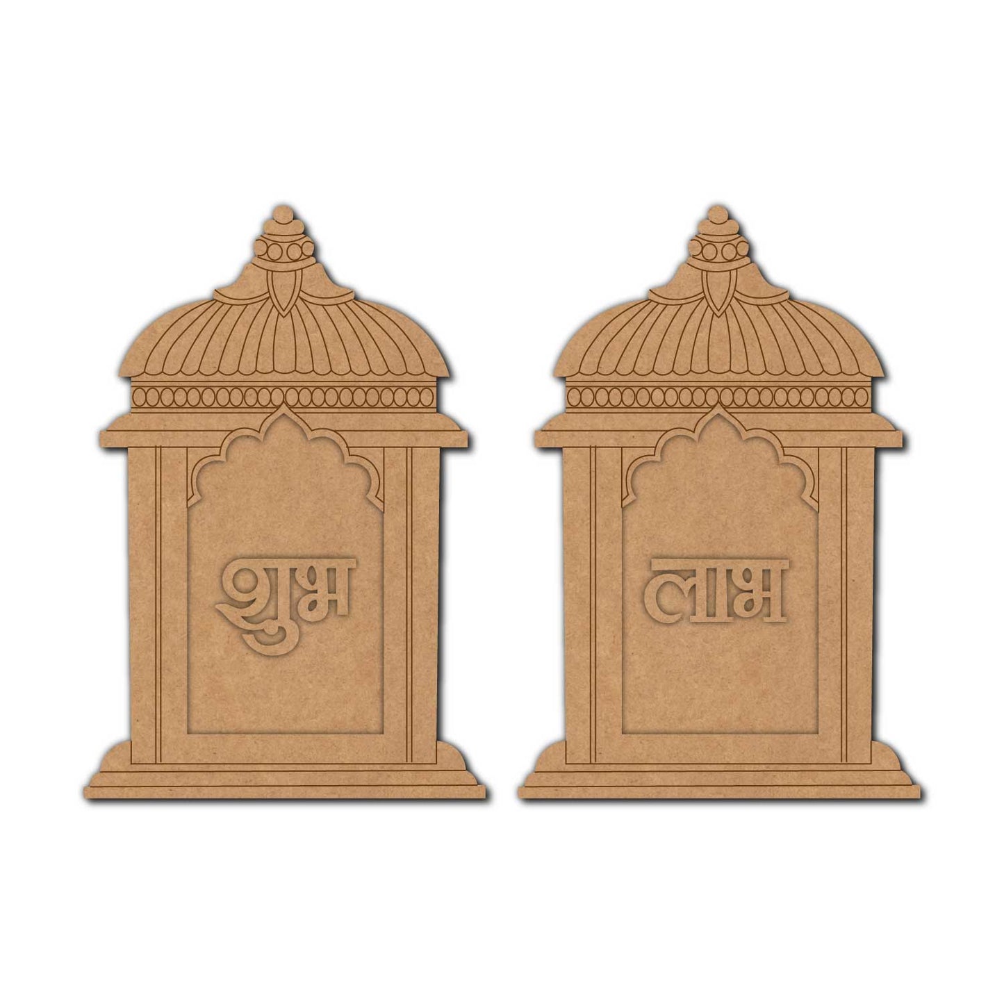 Temple Jharokha Shubh Labh Pre Marked MDF Design 1