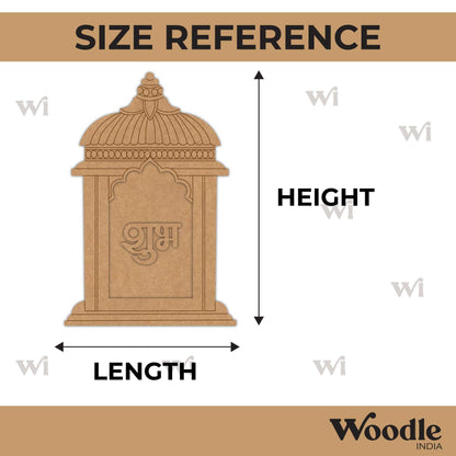 Temple Jharokha Shubh Labh Pre Marked MDF Design 1