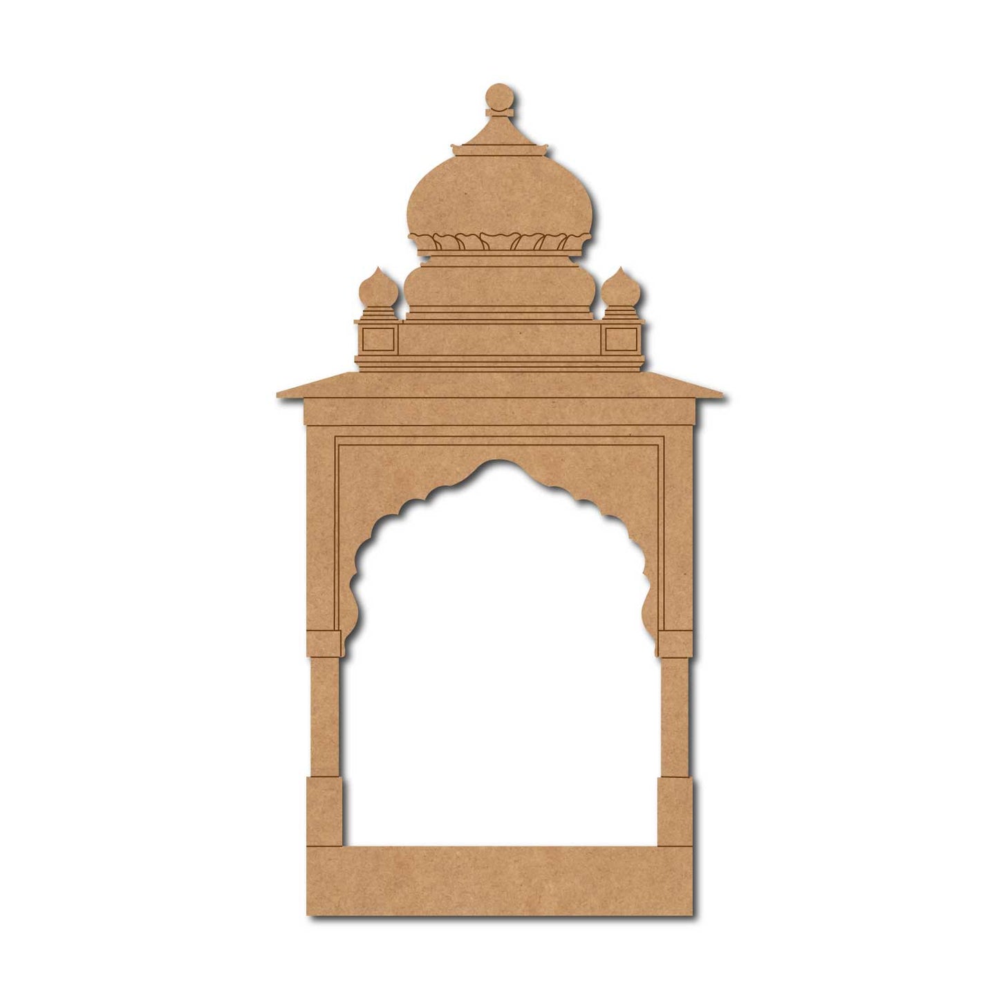 Temple Jharokha Window Pre Marked MDF Design 1