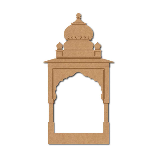 Temple Jharokha Window Pre Marked MDF Design 1