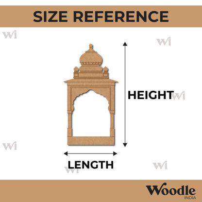 Temple Jharokha Window Pre Marked MDF Design 1