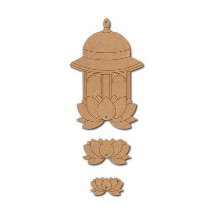 Temple Lotus Hanging Pre Marked MDF Design 2