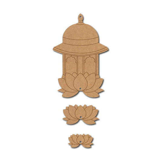 Temple Lotus Hanging Pre Marked MDF Design 2