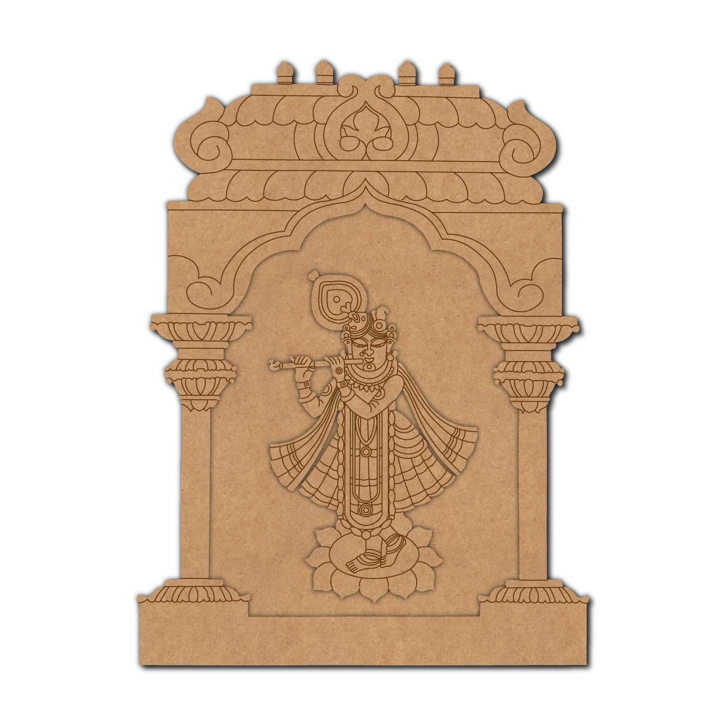 Shrinath Ji Temple Pre Marked MDF Design 1