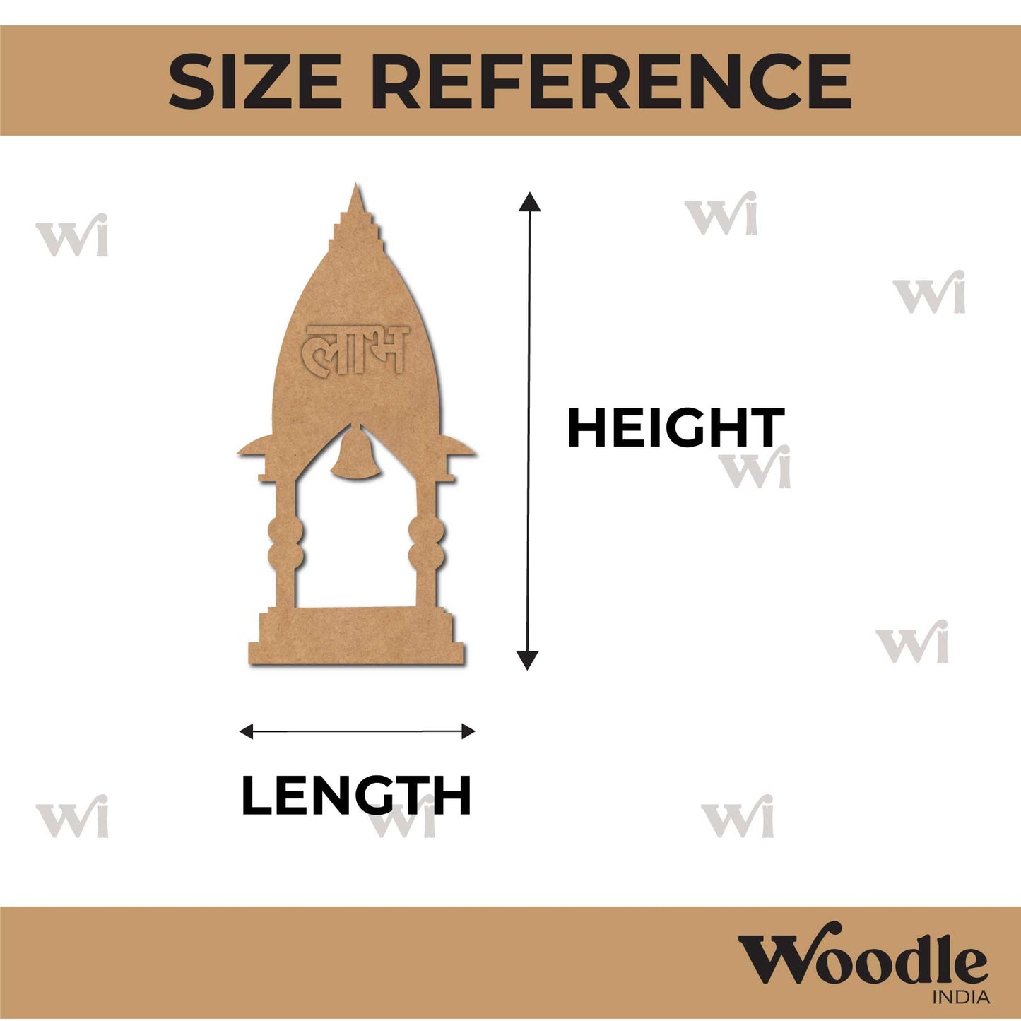Temple Shubh Labh Base MDF Design 2