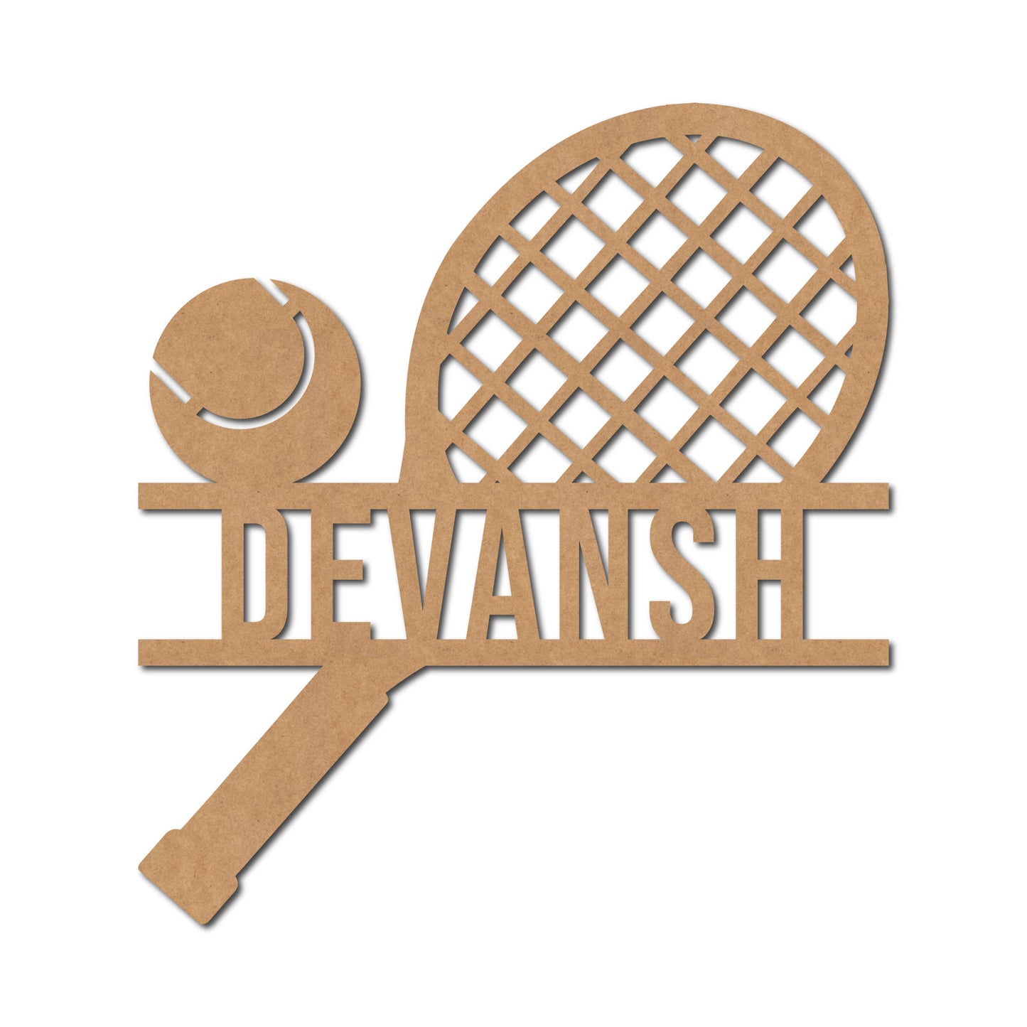 Tennis Nameplate MDF Design 1