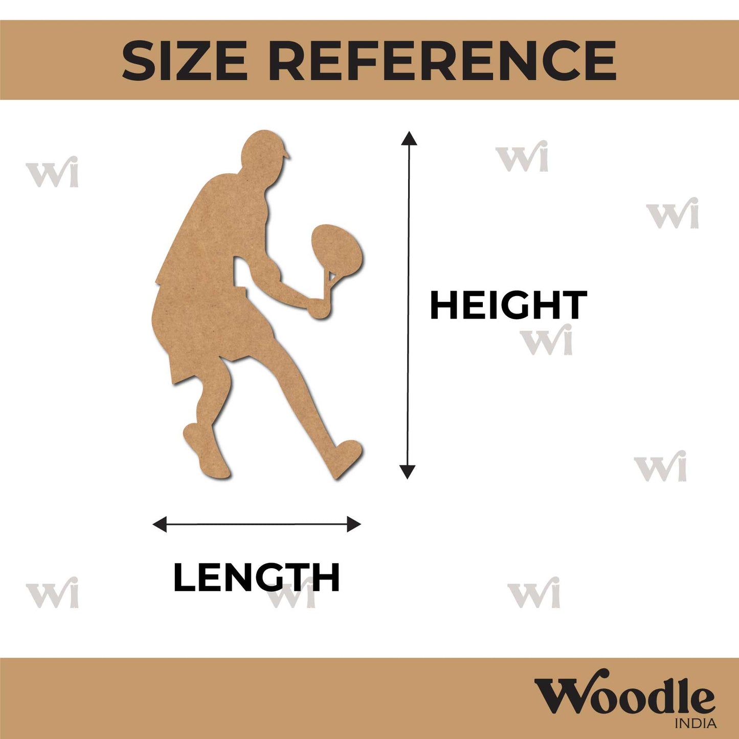 Tennis Player Cutout MDF Design 1