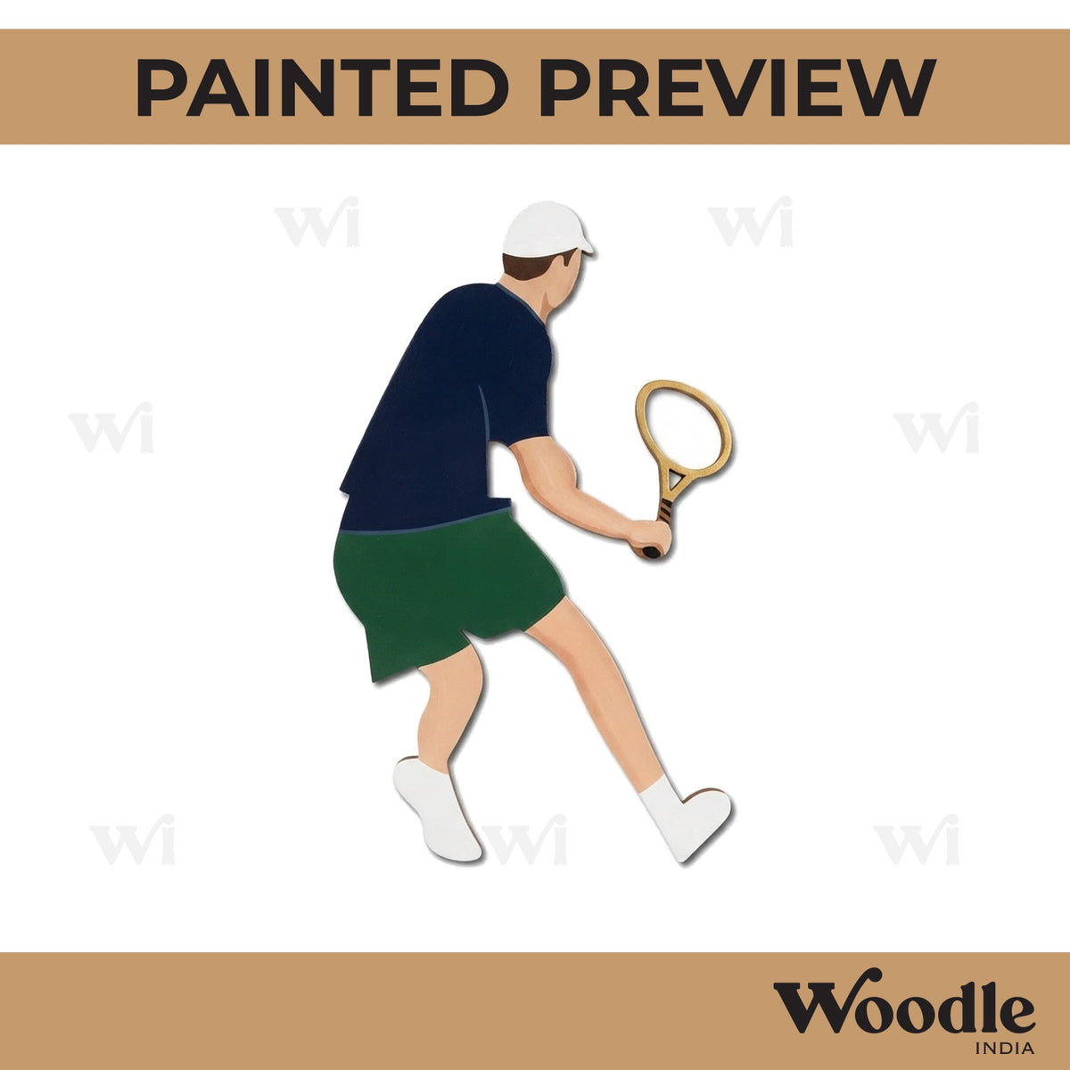 Tennis Player Cutout MDF Design 1