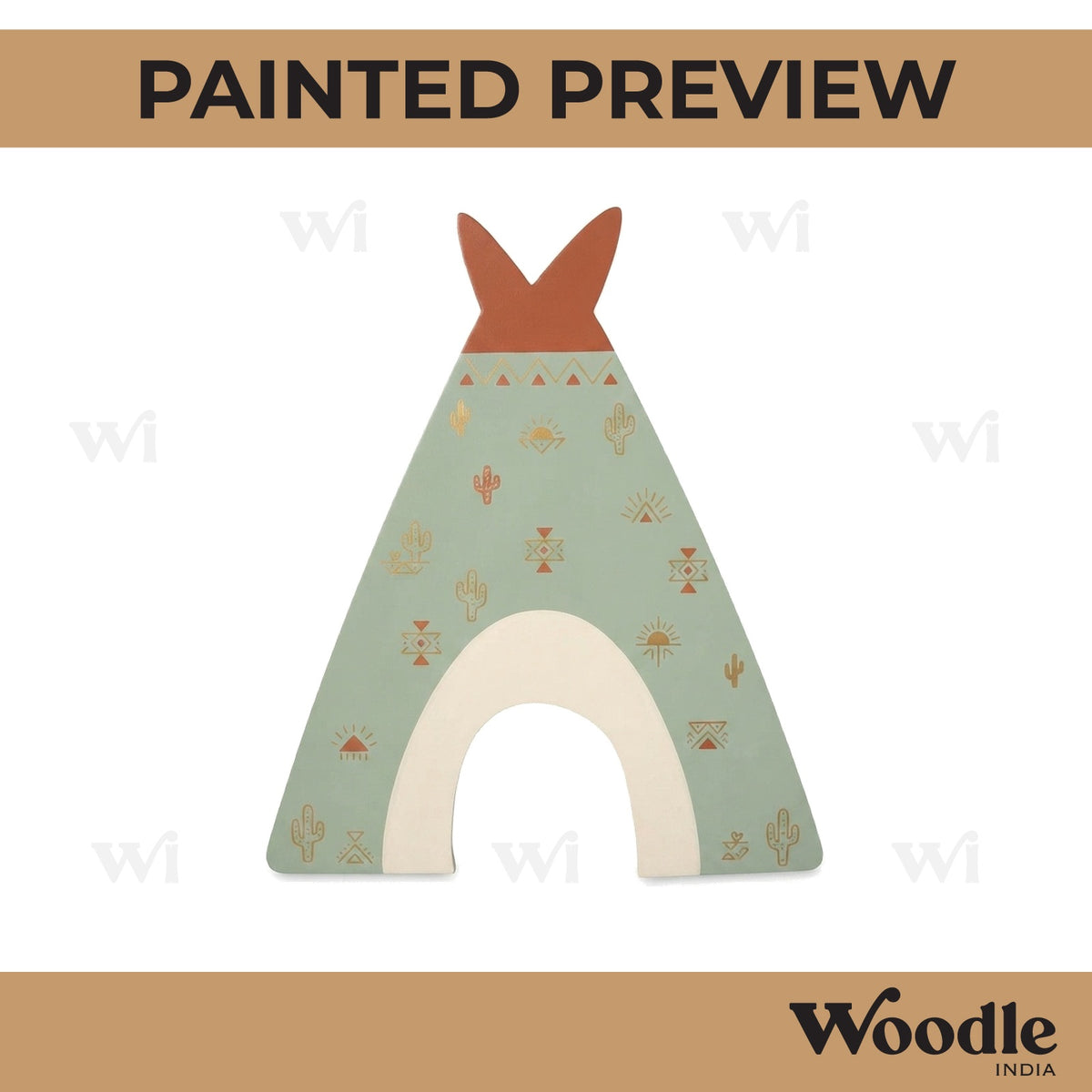 Tent Cutout MDF Design 3