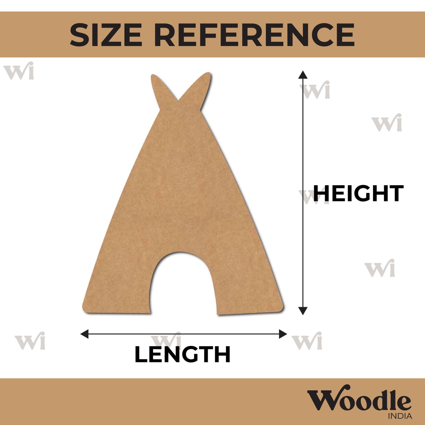 Tent Cutout MDF Design 3