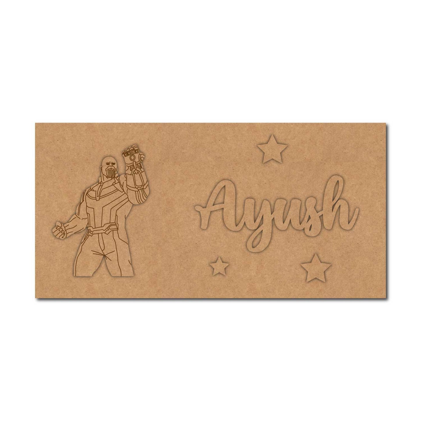 Thanos Marvel Kids Nameplate MDF Design 1