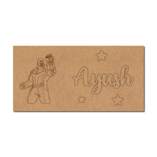 Thanos Marvel Kids Nameplate MDF Design 1