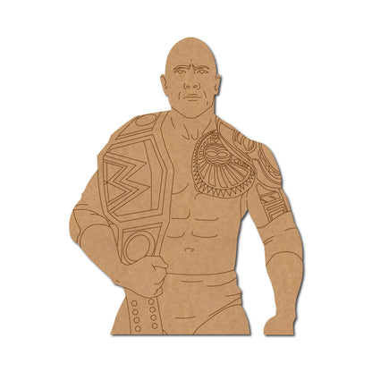 The Rock WWE Wrestler Pre Marked MDF Design 1