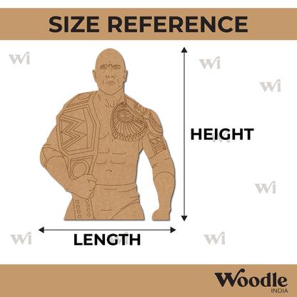 The Rock WWE Wrestler Pre Marked MDF Design 1