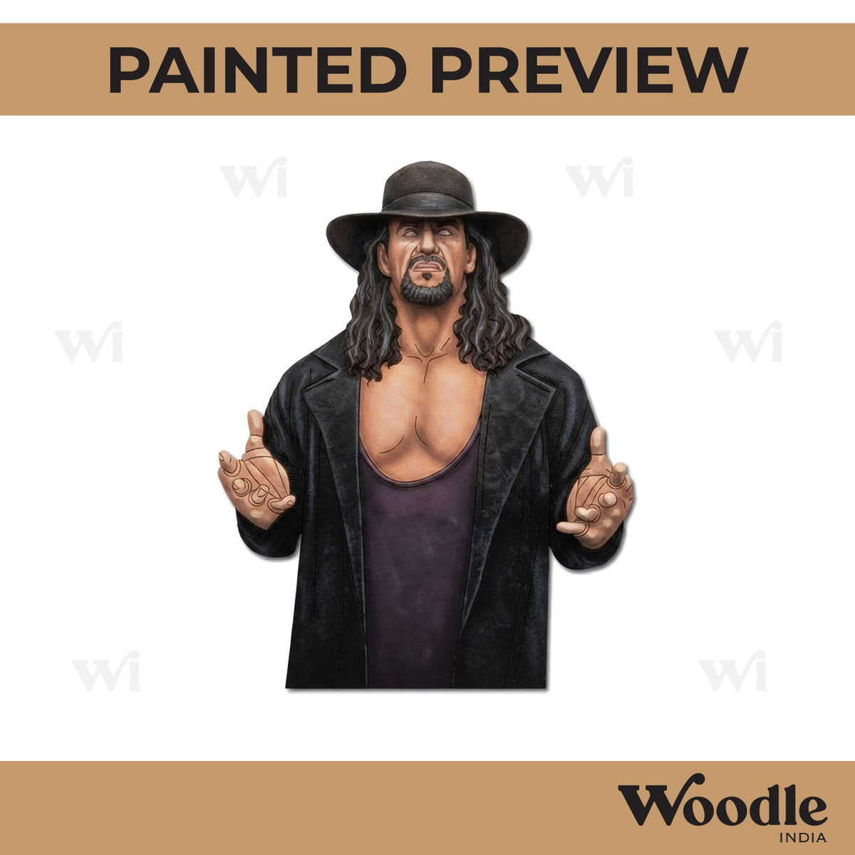 The Undertaker WWE Wrestler Pre Marked MDF Design 1