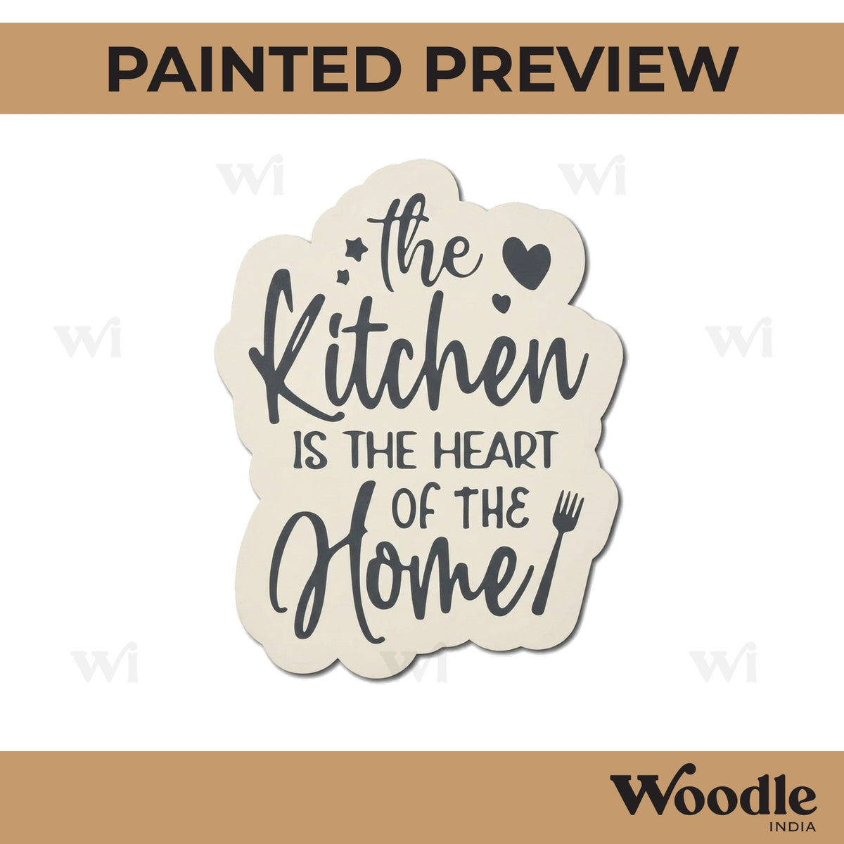 The Kitchen Is The Heart Of The Home Quote Pre Marked MDF Design 1