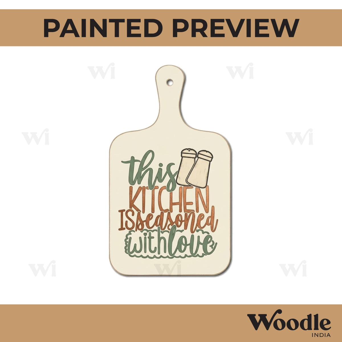 This Kitchen Is Seasoned With Love Pre Marked Chopping Board MDF Design 1