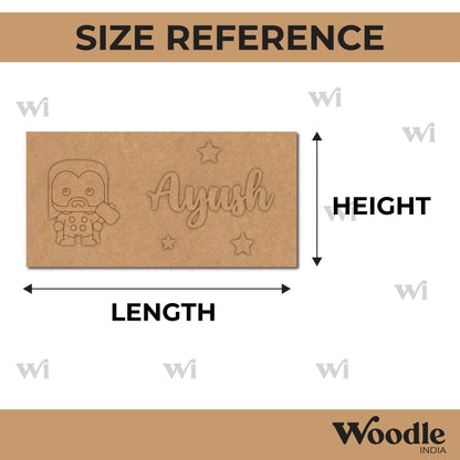 Thor Marvel Kids Nameplate MDF Design 1