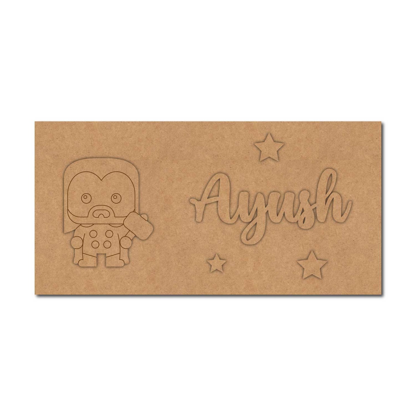 Thor Marvel Kids Nameplate MDF Design 1
