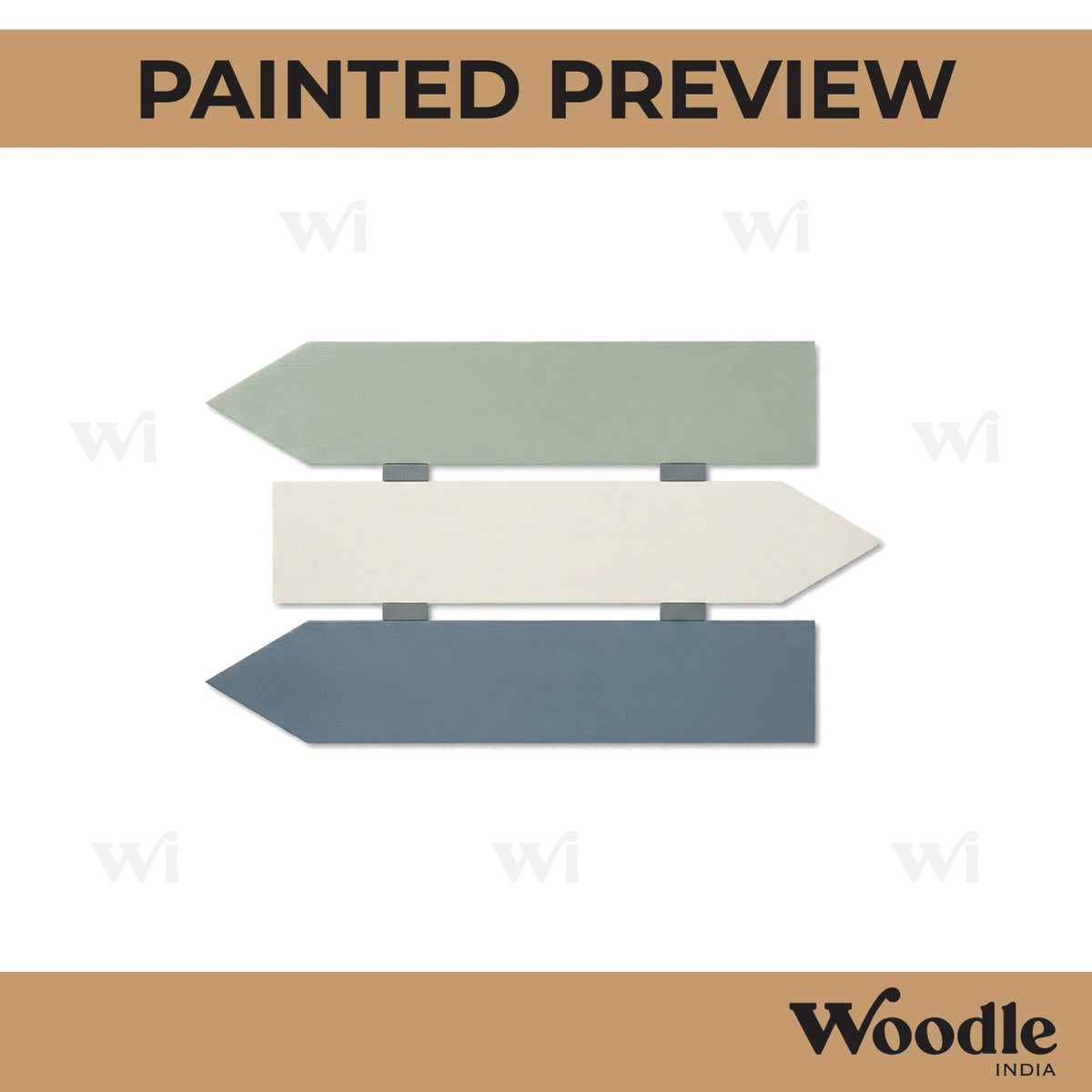 Three Arrow Plank Nameplate MDF Design 1
