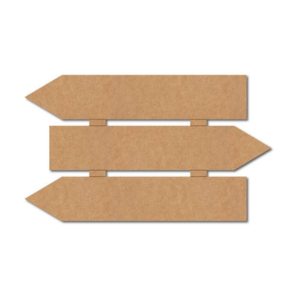 Three Arrow Plank Nameplate MDF Design 1