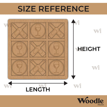 Tic Tac Toe Pre Marked MDF Design 11