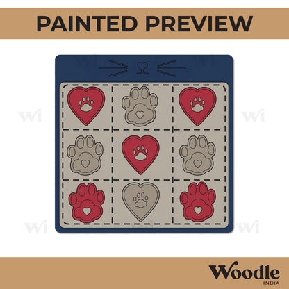 Tic Tac Toe Pre Marked MDF Design 8