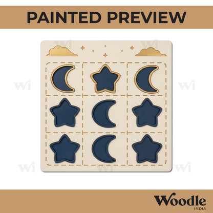 Tic Tac Toe Pre Marked MDF Design 4