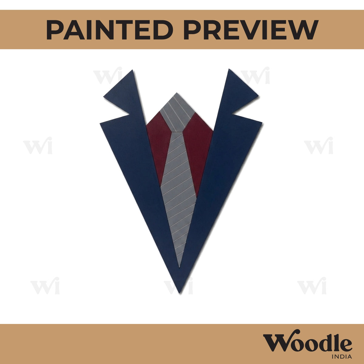 Tie Collar Pre Marked MDF Design 1
