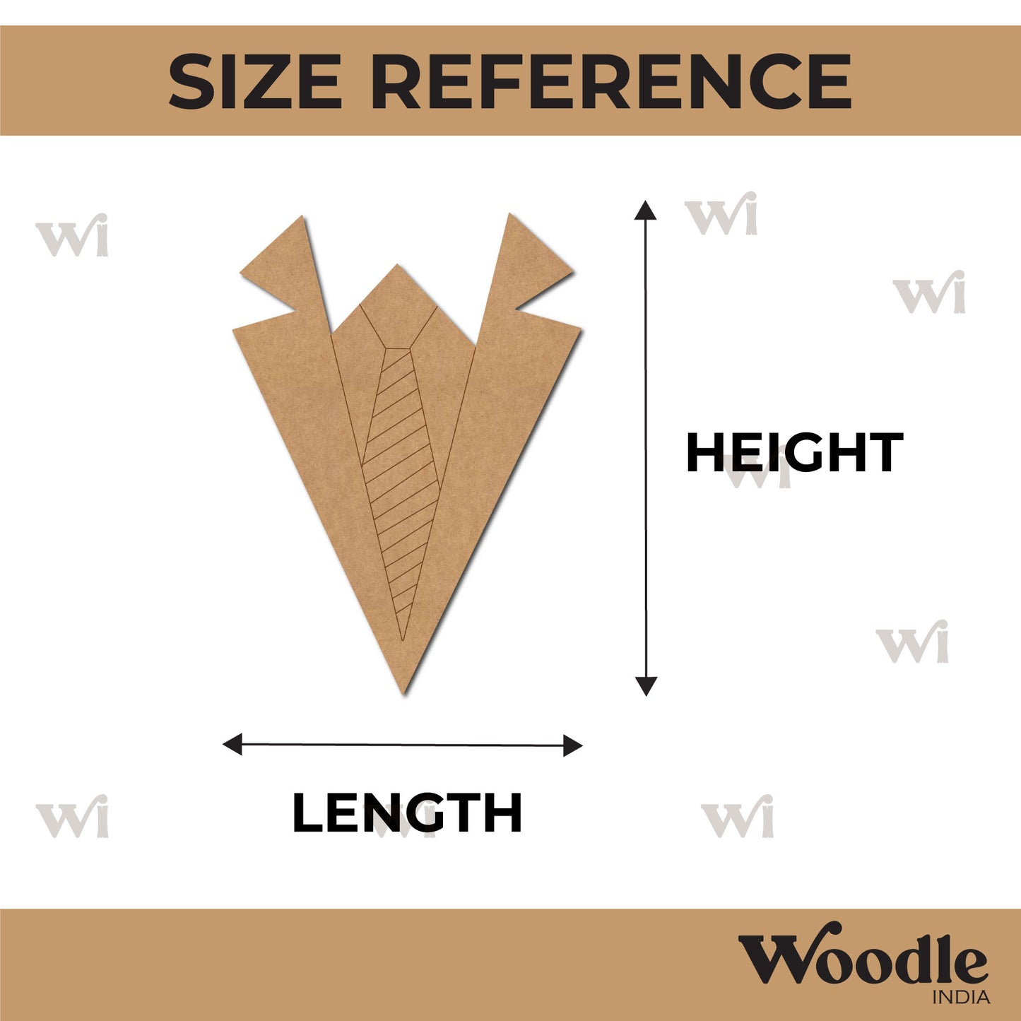 Tie Collar Pre Marked MDF Design 1