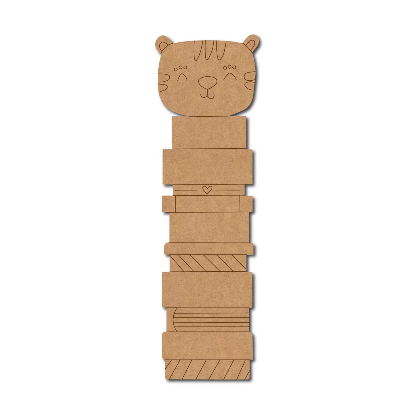 Tiger Books Bookmark Pre Marked MDF Design 1