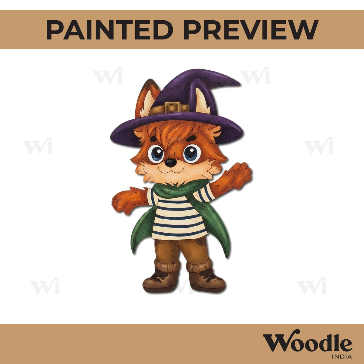 Tiger Halloween Cartoon Pre Marked MDF Design 1
