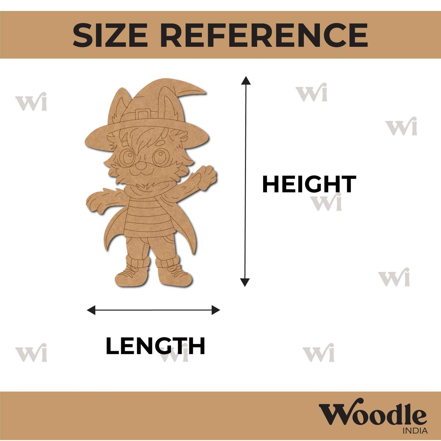 Tiger Halloween Cartoon Pre Marked MDF Design 1