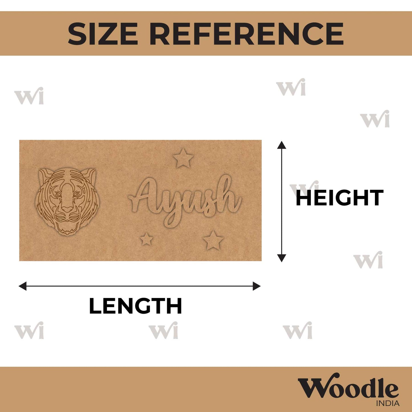 Tiger Kids Nameplate MDF Design 1