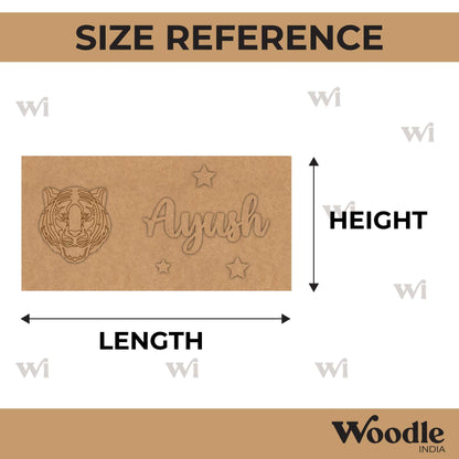 Tiger Kids Nameplate MDF Design 1