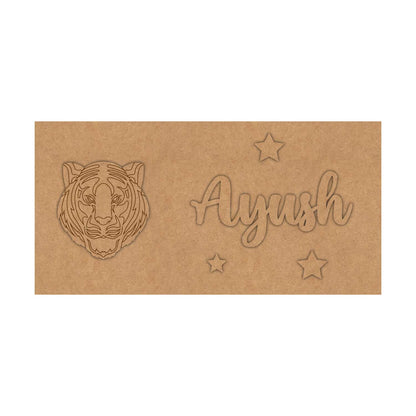 Tiger Kids Nameplate MDF Design 1