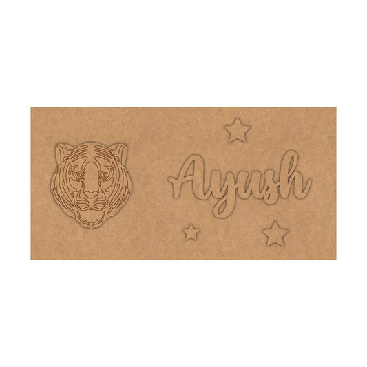 Tiger Kids Nameplate MDF Design 1